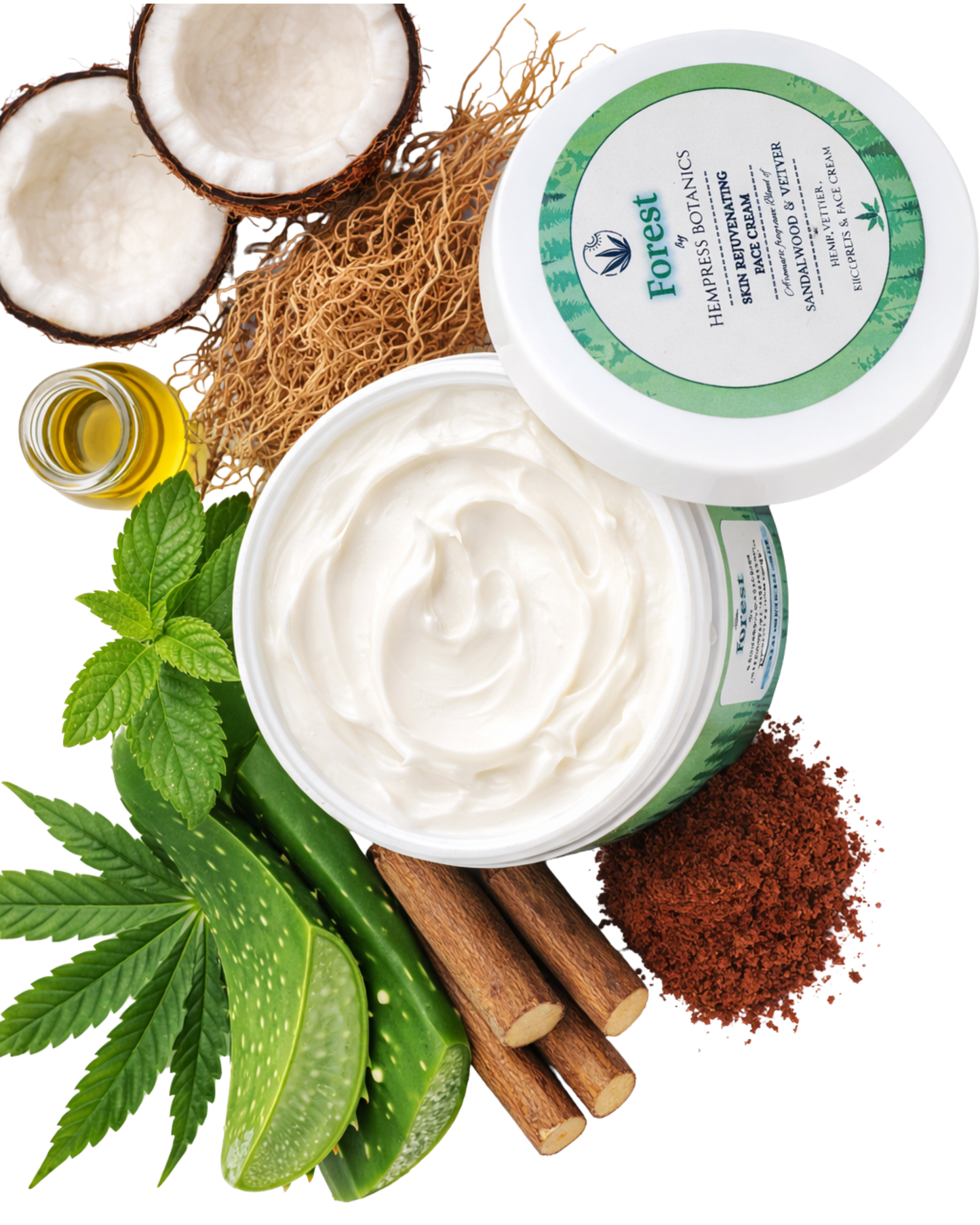 Forest | Sandalwood & Vetiver | Skin Rejuvenating Hemp Face Cream -50g