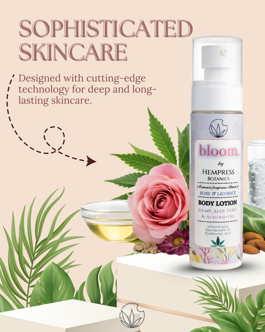 Bloom | Rose & Licorice | Hemp Hand and Body Lotion